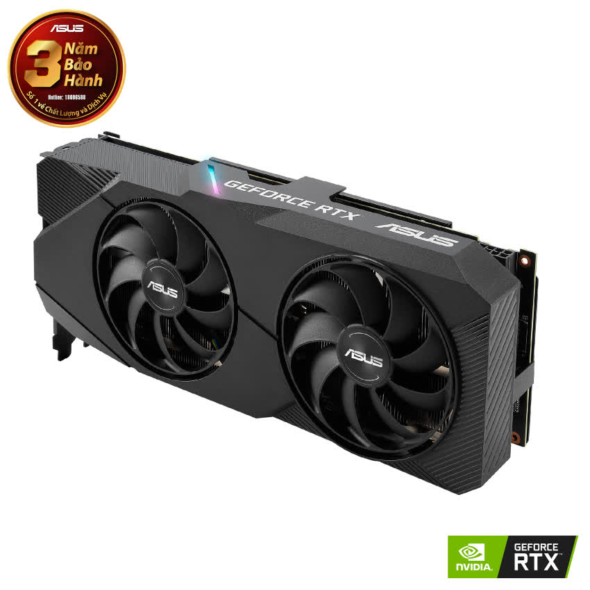 Card màn hình ASUS DUAL RTX 2060 Super-O8G EVO (8GB GDDR6, 256-bit, DVI+HDMI+DP, 1x8-pin)