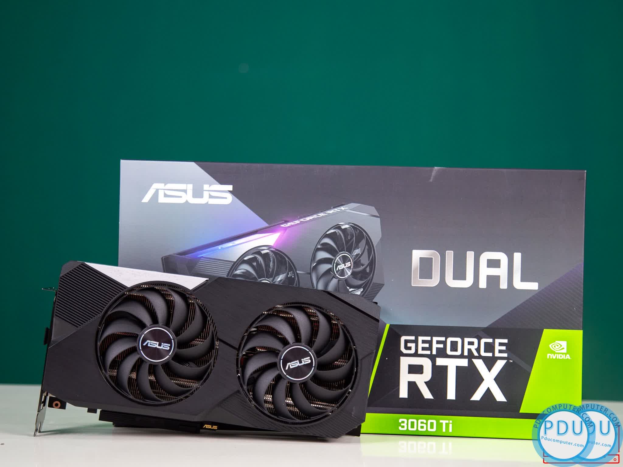 Card màn hình Asus DUAL RTX 3060 Ti-O8G