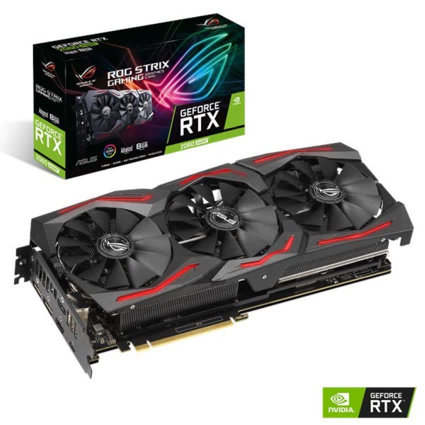 Card màn hình ASUS ROG STRIX RTX 2060 Super-A8G EVO GAMING (8GB GDDR6, 256-bit,HDMI+DP, 1x6-pin + 1x8-pin)