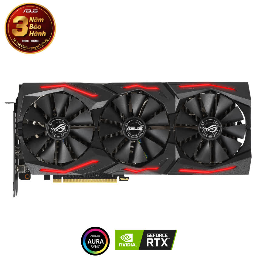 Card màn hình ASUS ROG-STRIX RTX 2060 Super-A8G GAMING (8GB GDDR6, 256-bit, HDMI+DP, 1x6-pin + 1x8-pin)