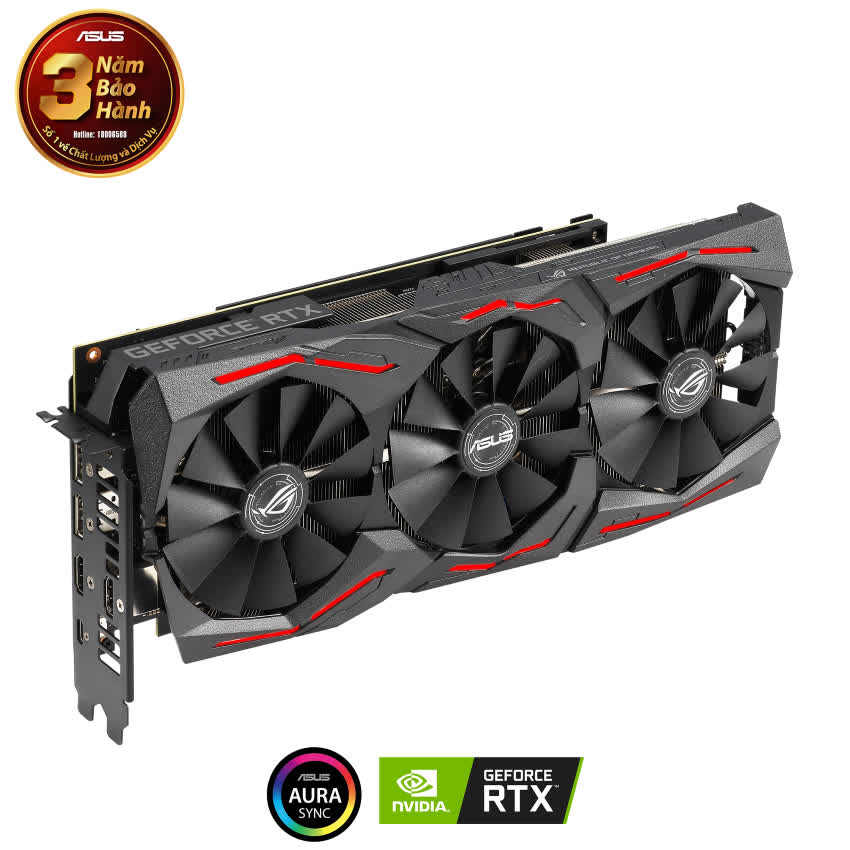 Card màn hình ASUS ROG-STRIX RTX 2060 Super-A8G GAMING (8GB GDDR6, 256-bit, HDMI+DP, 1x6-pin + 1x8-pin)