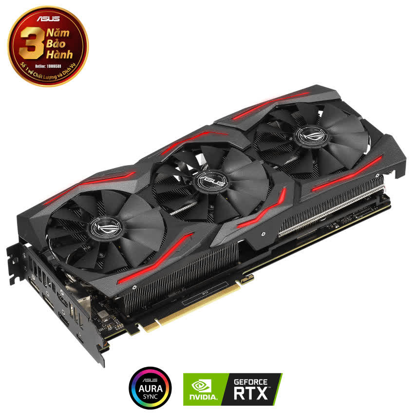 Card màn hình ASUS ROG STRIX RTX 2060 Super-O8G EVO GAMING (8GB GDDR6, 256-bit,HDMI+DP, 1x6-pin + 1x8-pin)