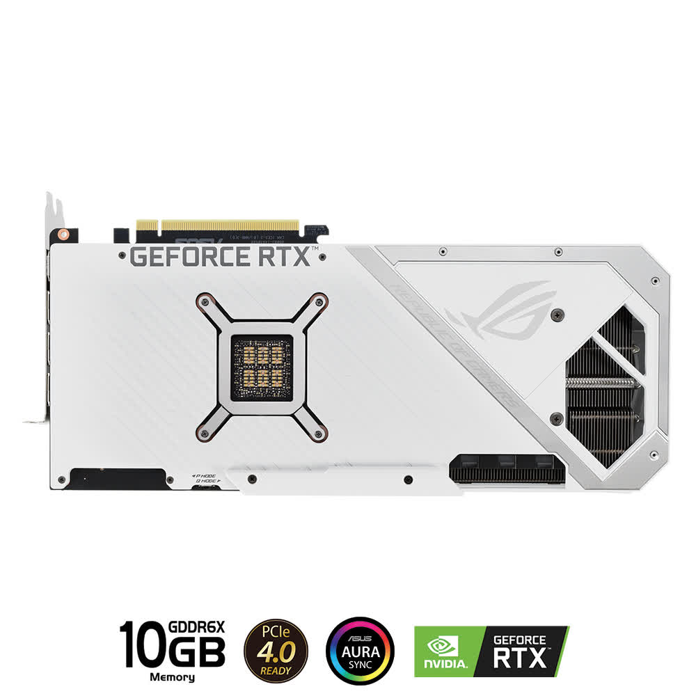 Card màn hình ASUS ROG STRIX RTX 3080-O10G-WHITE (10GB GDDR6X, 320-bit, HDMI +DP, 3x8-pin)