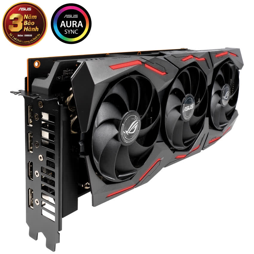Card màn hình ASUS ROG STRIX RX 5600 XT-O6G GAMING (6GB GDDR6, 192-bit,HDMI+DP, 1x6-pin + 1x8-pin)