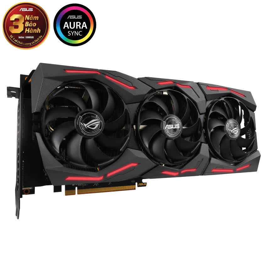 Card màn hình ASUS ROG STRIX RX 5600 XT-O6G GAMING (6GB GDDR6, 192-bit,HDMI+DP, 1x6-pin + 1x8-pin)