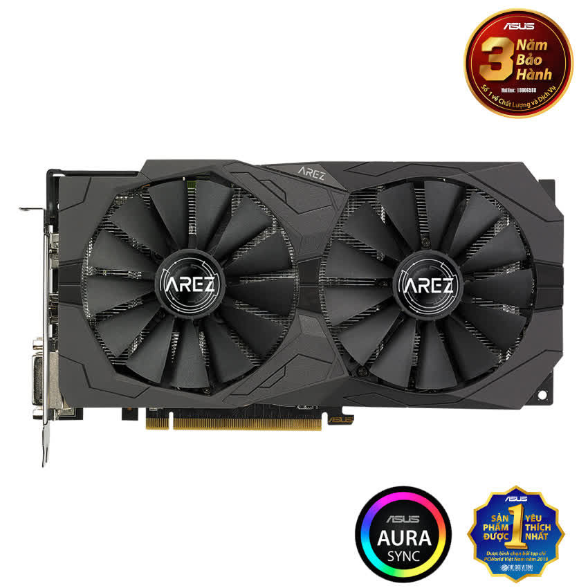 Card màn hình Asus ROG STRIX RX 570-8GB GAMING (8GB DDR5, 256-bit, DVI-D+HDMI+DP, 1x8-pin)