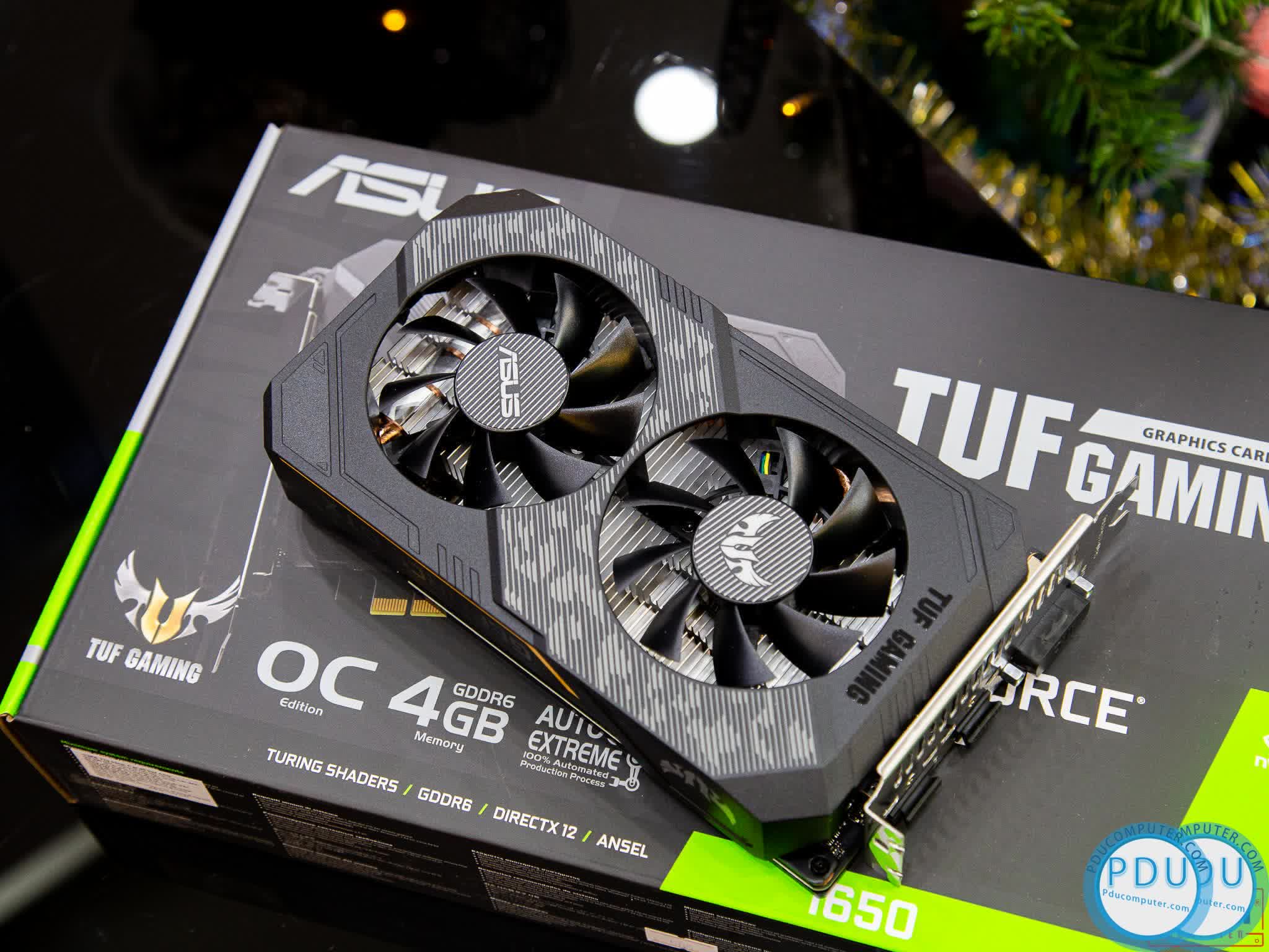 Card màn hình Asus TUF GTX 1650-O4GD6-P-GAMING (4GB GDDR6, 128-bit, DVI+HDMI+DP, 1x6-pin)