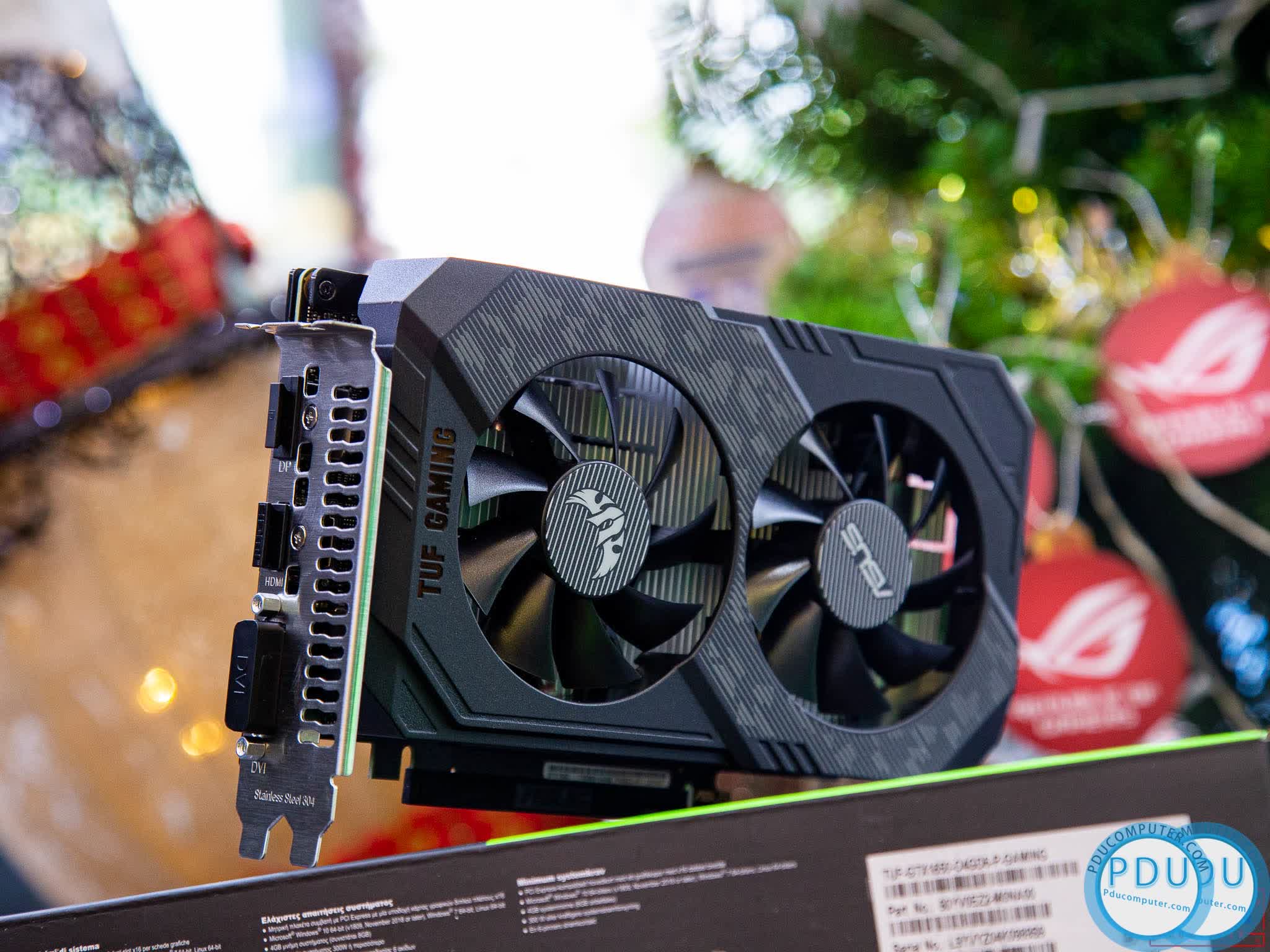 Card màn hình Asus TUF GTX 1650-O4GD6-P-GAMING (4GB GDDR6, 128-bit, DVI+HDMI+DP, 1x6-pin)