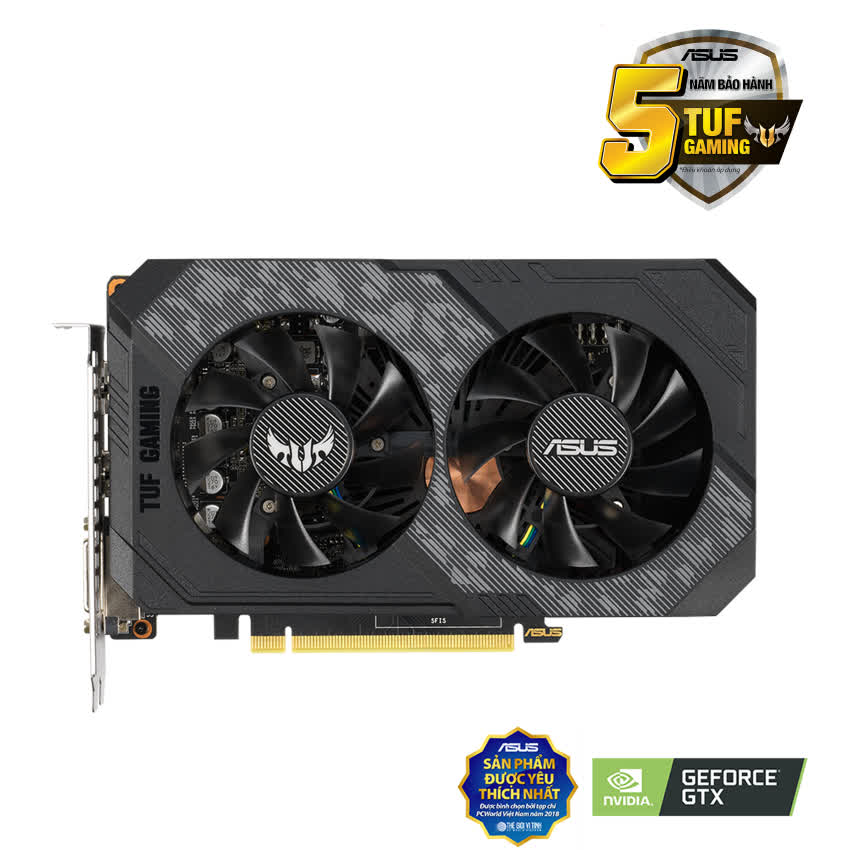 Card màn hình ASUS TUF GTX 1660 Super-6G GAMING (6GB GDDR6, 192-bit, DVI+HDMI+DP, 1x8-pin)