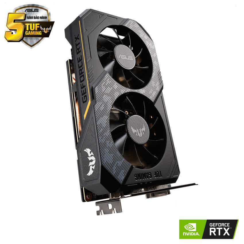 Card màn hình Asus TUF RTX 2060-O6G GAMING (6GB GDDR6, 192-bit, DVI+HDMI+DP, 1x8-pin)
