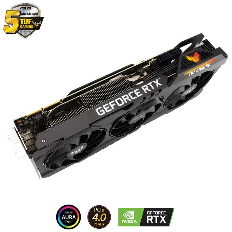 Card màn hình Asus TUF RTX3090-24G-GAMING (24GB GDD6X, 384-bit, HDMI +DP, 3x8-Pin)
