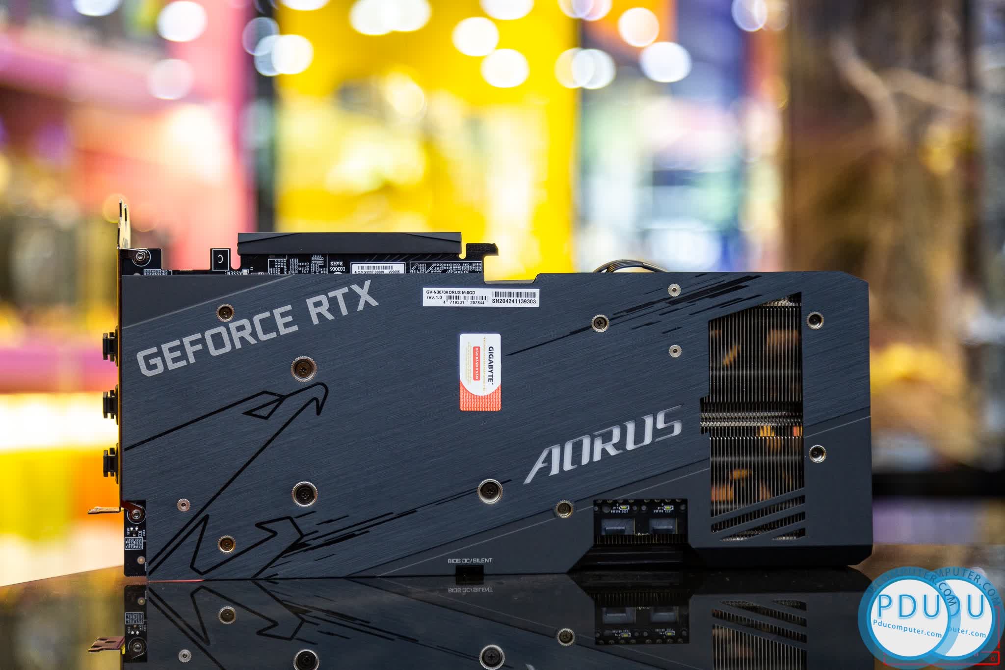 Card màn hình Gigabyte RTX 3070 AORUS MASTER - 8GD (8GB GDD6, 256-bit, HDMI +DP, 2x8-pin)