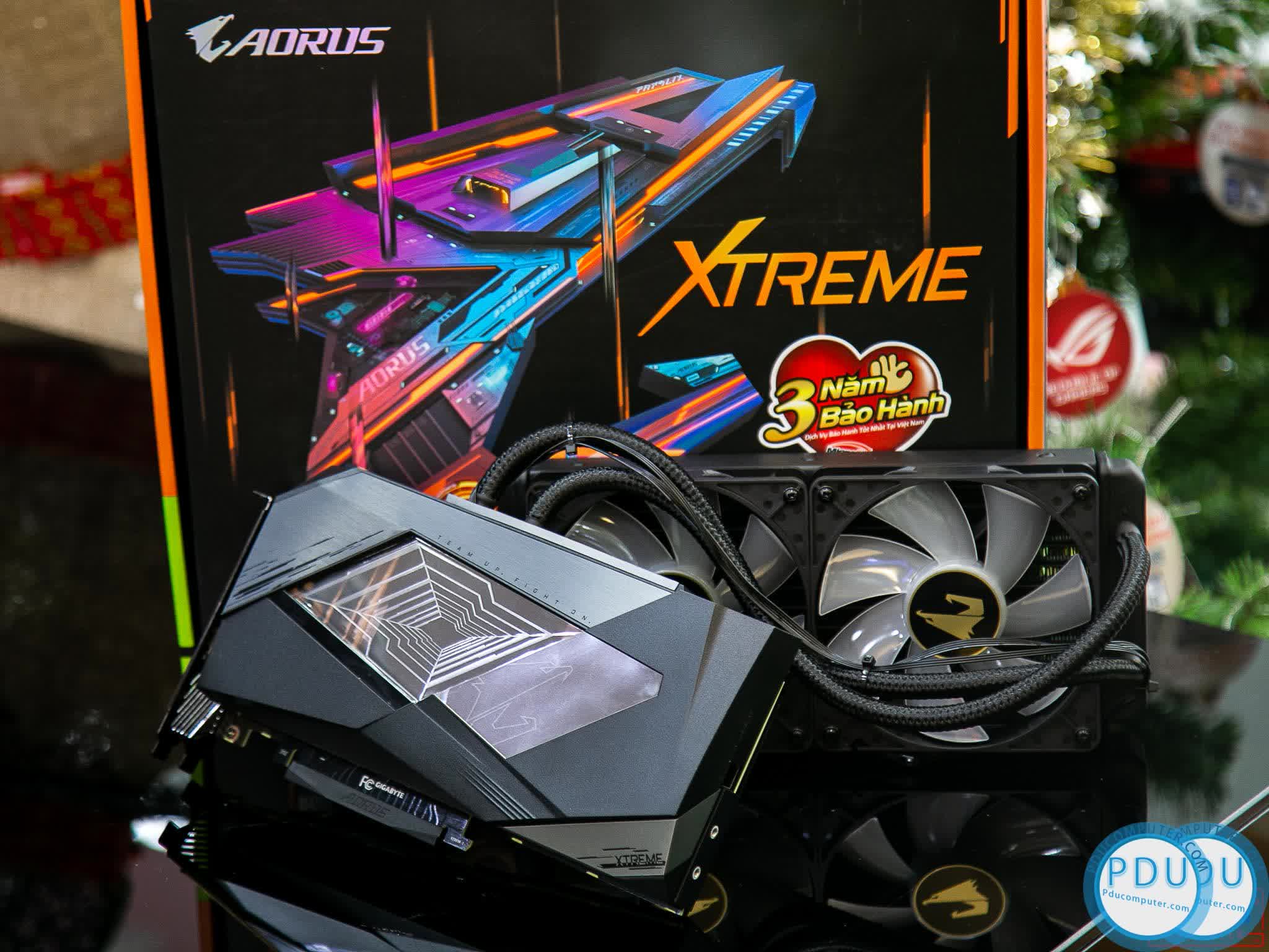 Card màn hình Gigabyte RTX 3080 AORUS XTREME WATERFORCE - 10GD (10GB GDDR6X, 320-bit, HDMI+DP, 2x8-pin)