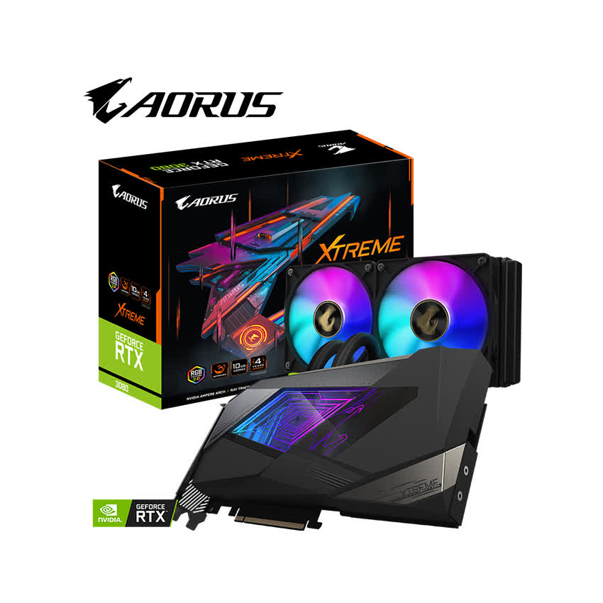 Card màn hình Gigabyte RTX 3080 AORUS XTREME WATERFORCE-20GD