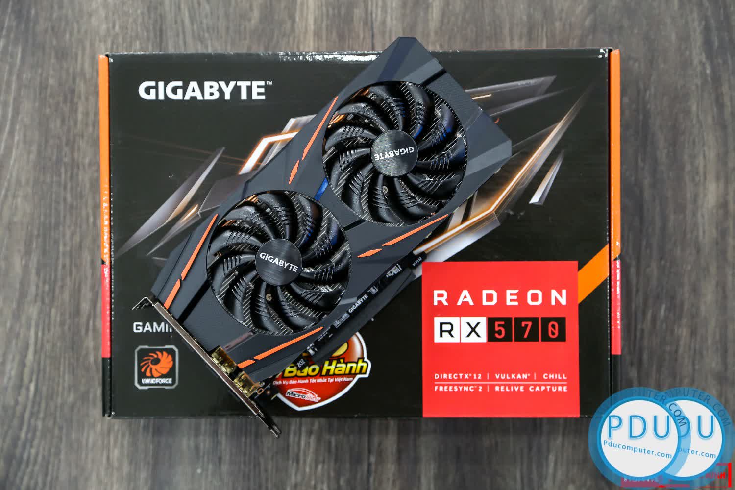 Card màn hình GIGABYTE RX570 GAMING-4G (rev. 2.0) (4GB GDDR5, 256-bit, HDMI+DP, 1x8-pin)