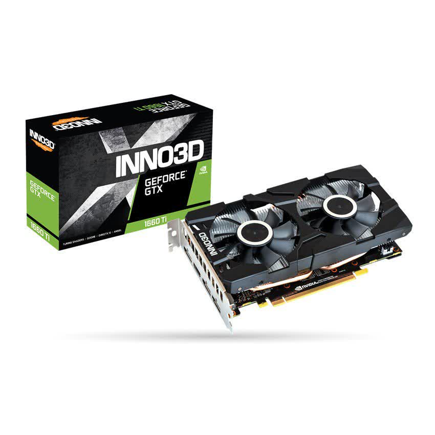 Card màn hình INNO3D GeForce GTX 1660 Ti TWIN X2 (6GB GDDR6, 192-bit, HDMI+DP, 1x8-pin)