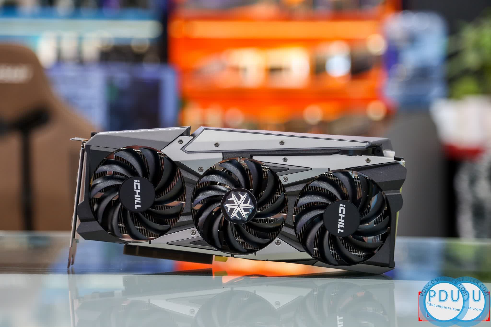 Card màn hình Inno3D RTX 3070 ICHILL X3 (8GB GDDR6, 256-bit, HDMI+DP, 2x8-pin)