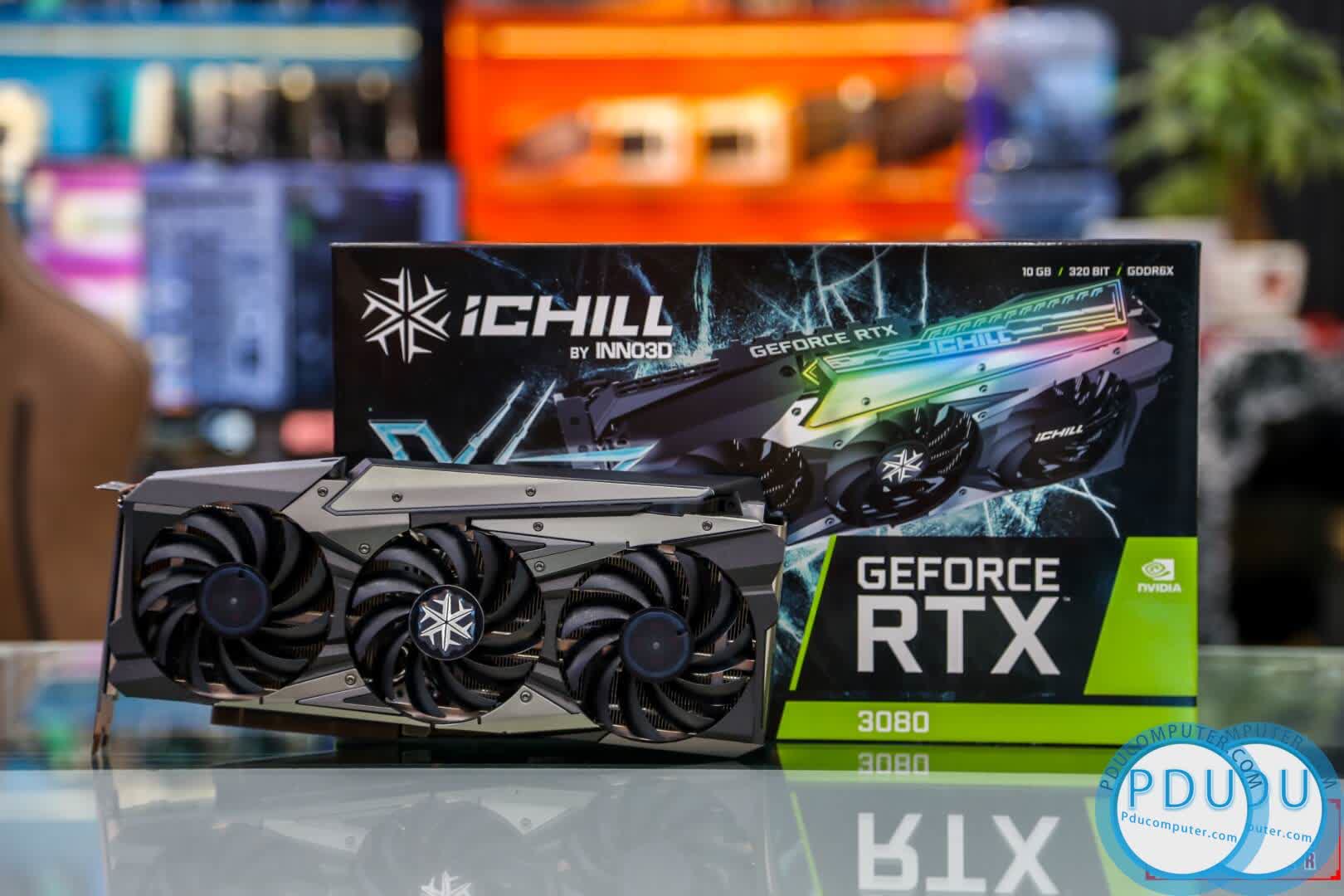 Card màn hình Inno3D RTX 3080 ICHILL X3 10GB (10GB GDD6X, 320-bit, HDMI +DP, 2x8-pin)