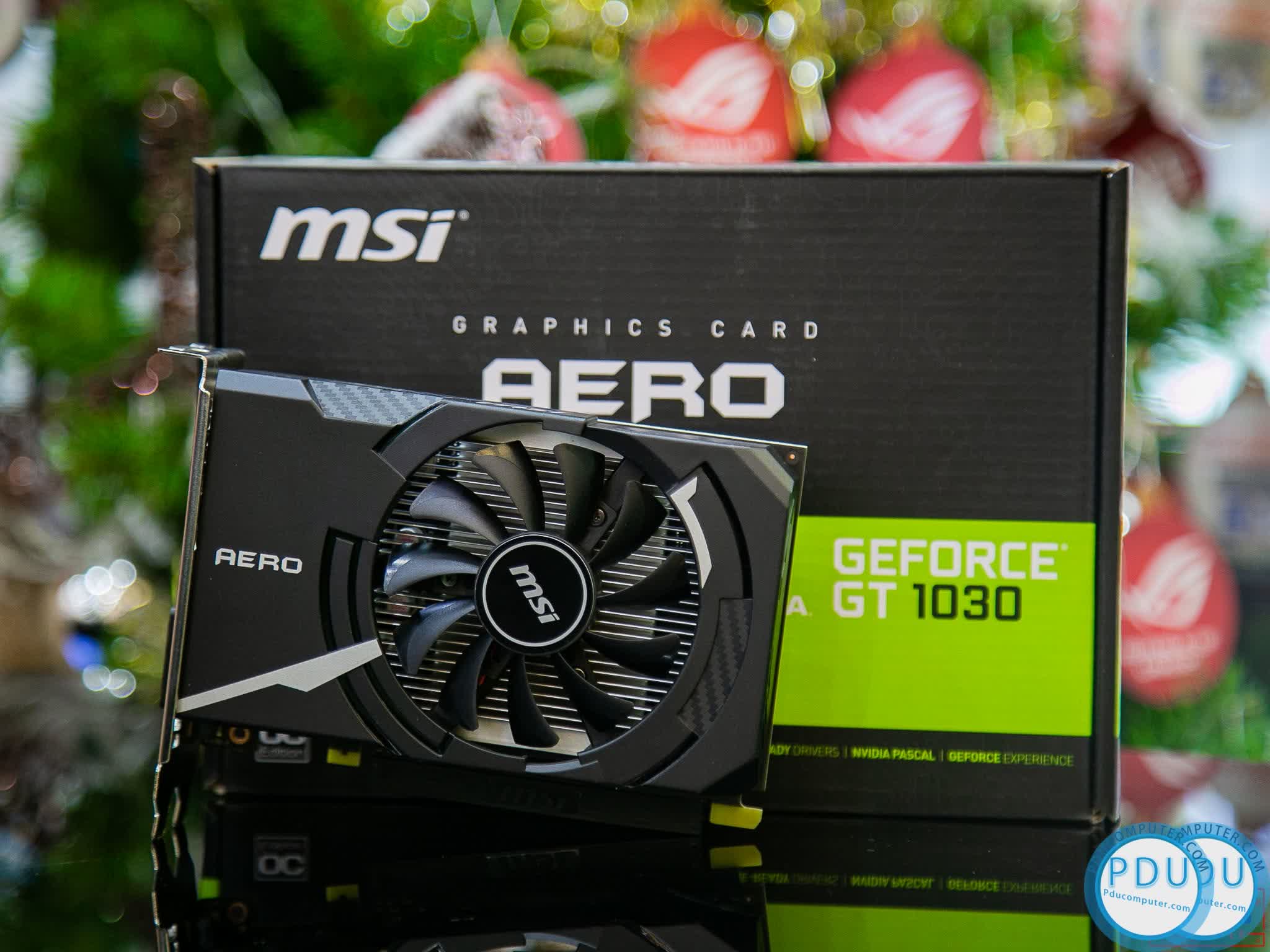 Card màn hình MSI GT 1030 AERO ITX OC (2GB GDDR5, 64-bit, DVI+HDMI)