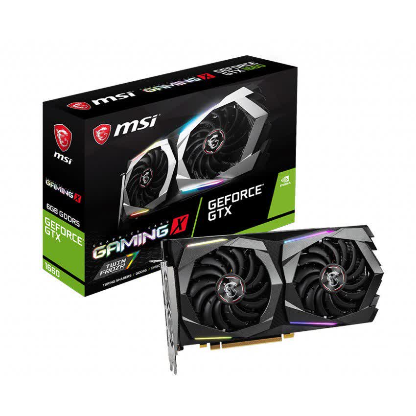 Card màn hình MSI GTX 1660 GAMING X (6GB GDDR5, 192-bit, HDMI+DP, 1x8-pin)