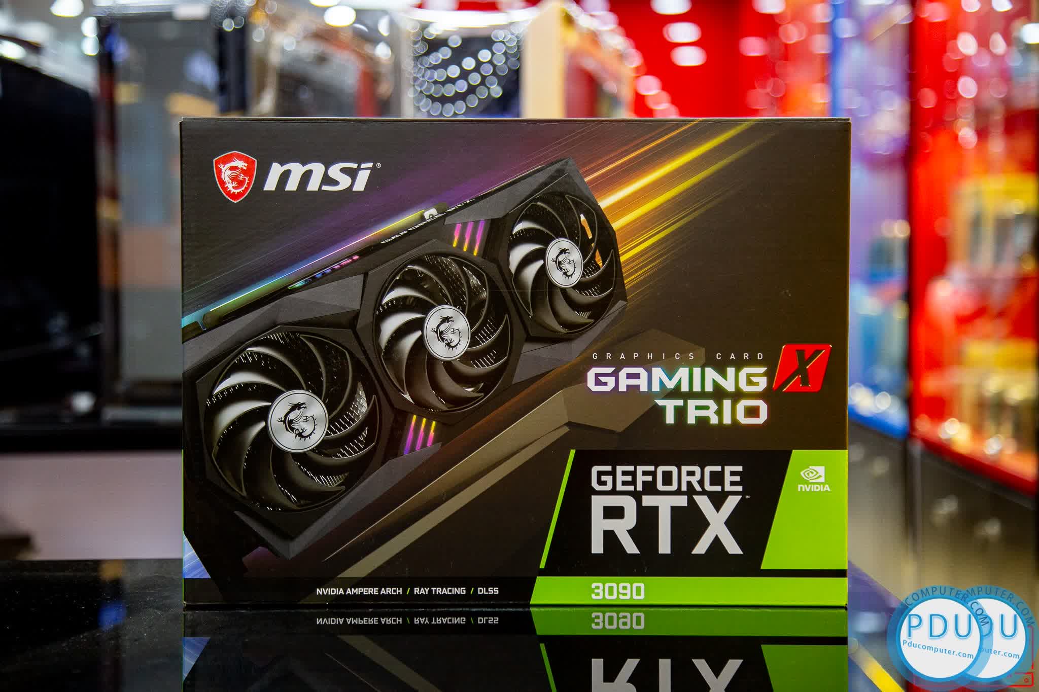 Card màn hình MSI RTX 3090 GAMING X TRIO 24G (24GB GDDR6X, 384-bit, HDMI +DP, 3x8-pin)