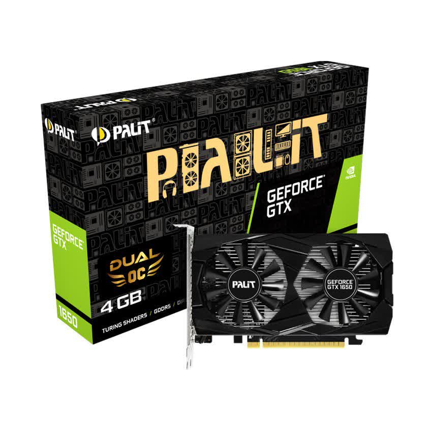 Card màn hình PALIT GTX 1650 DUAL (4GB GDDR6, 128-bit, HDMI+DP)