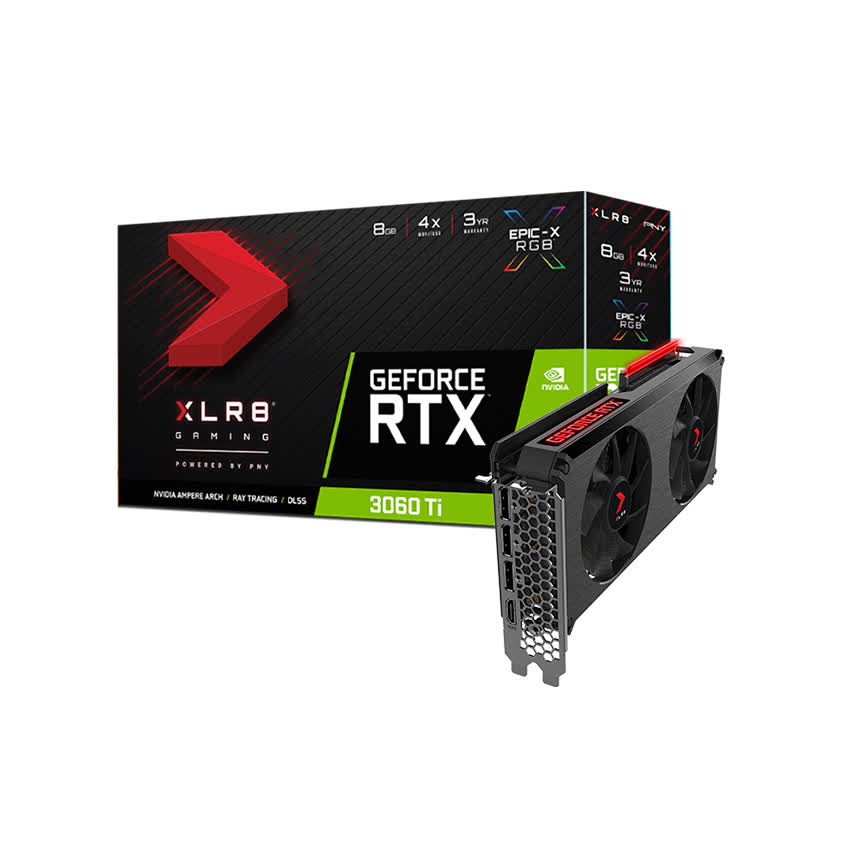Card màn hình PNY RTX 3060 Ti 8GB XLR8 Gaming REVEL EPIC-X RGB 