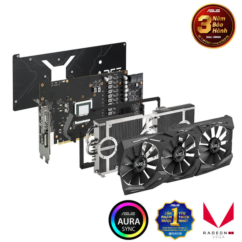 Vga Card ASUS ROG-STRIX-RXVEGA64-O8G-GAMING