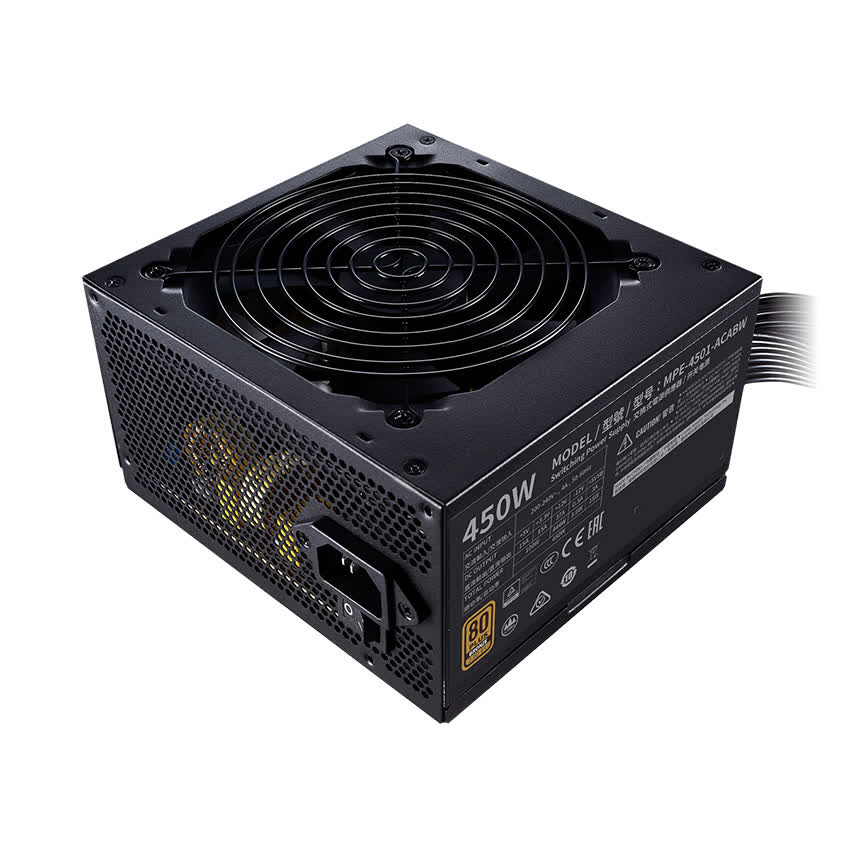 Nguồn máy tính Cooler Master MWE V2 230V 450 450W Plus Bronze  (80 Plus Bronze/Màu Đen) 