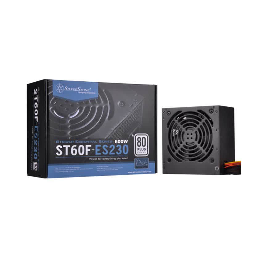 Nguồn SilverStone Essential Series SST ST60F ES230 V1.0 600W (80 Plus Standard/Màu Đen)
