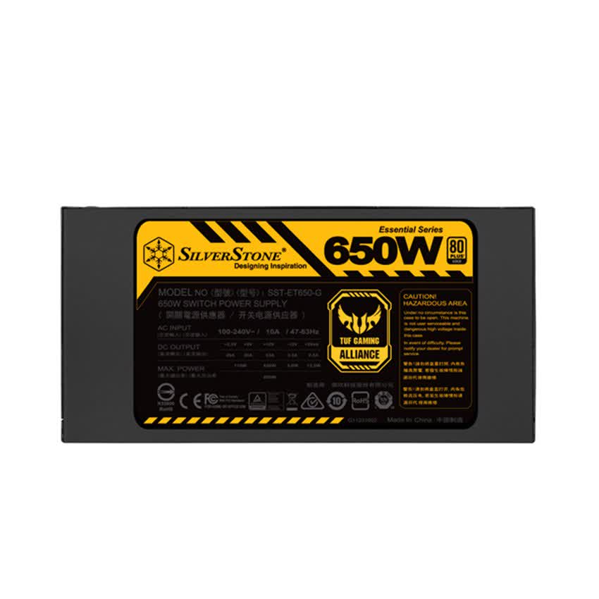 Nguồn SilverStone Essential Series/TUF Alliance SST ET650 G 650W (80 Plus Gold/Màu Đen)