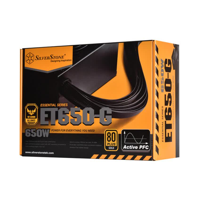 Nguồn SilverStone Essential Series/TUF Alliance SST ET650 G 650W (80 Plus Gold/Màu Đen)