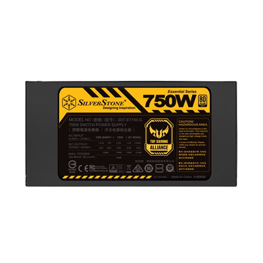 Nguồn SilverStone Essential Series/TUF Alliance SST ET750 G 750W (80 Plus Gold/Màu Đen)