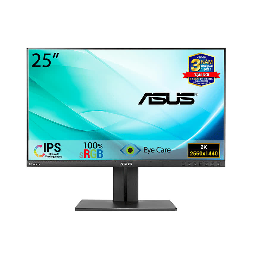 Màn hình Asus Pro Art PB258Q (25inch/QHD/IPS/80Hz/5ms/350nits/HDMI+DP+DSub+DVI+Audio)