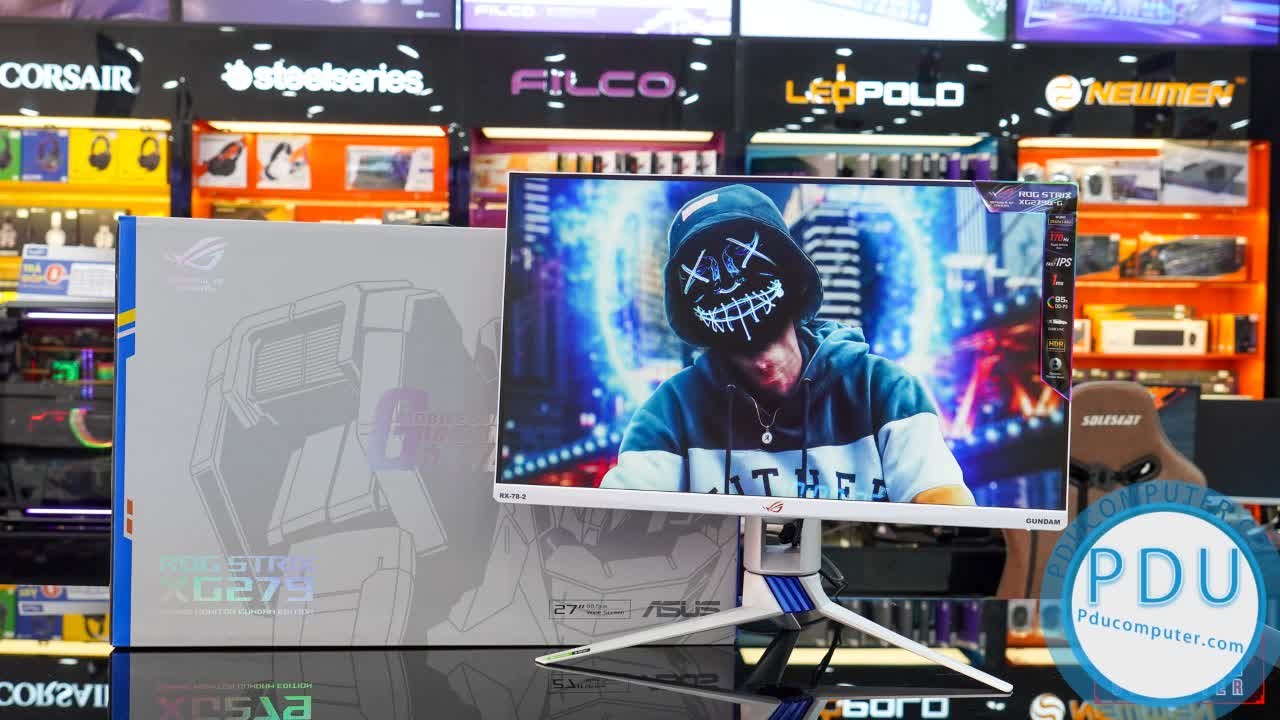 Màn hình Asus ROG Strix XG279Q-G Gundam Limited edition (27inch/2K/IPS/170Hz/1ms/400nits/HDMI+DP+USB/GSync)