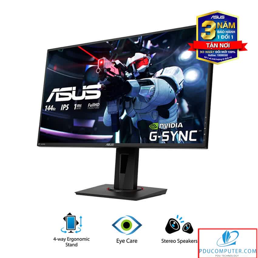 Màn hình Asus VG279Q (27 inch/FHD/IPS/144Hz/1ms/400cd/m²/DP+HDMI+DVI/Loa 2x2w)