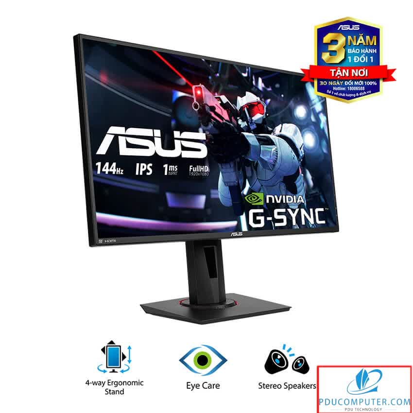Màn hình Asus VG279Q (27 inch/FHD/IPS/144Hz/1ms/400cd/m²/DP+HDMI+DVI/Loa 2x2w)