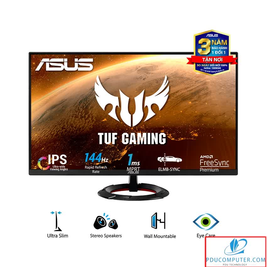 Màn hình Asus VG279Q1R (27inch/FHD/IPS/144Hz/1ms/250nits/HDMI+DP+Audio/Freesync)