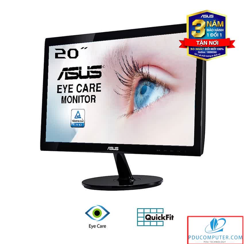 Màn hình Asus VS207DF (19.5 inch/HD/LED/200 cd/m²/VGA/60hz/5ms)