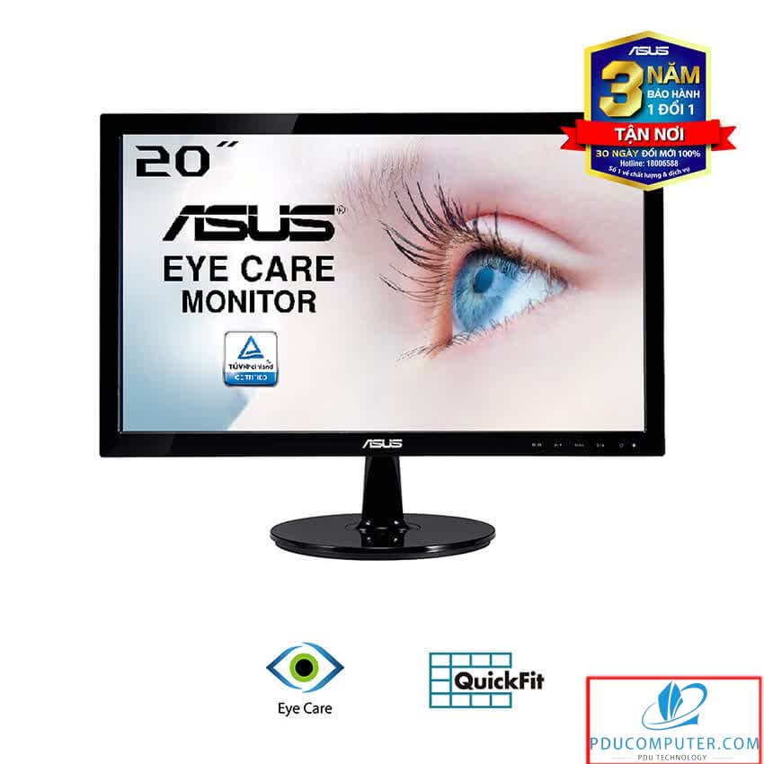 Màn hình Asus VS207DF (19.5 inch/HD/LED/200 cd/m²/VGA/60hz/5ms)