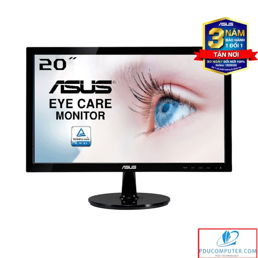 Màn hình Asus VS207DF-V (19.5 inch/HD/LED/200 cd/m²/VGA/60Hz/5ms)
