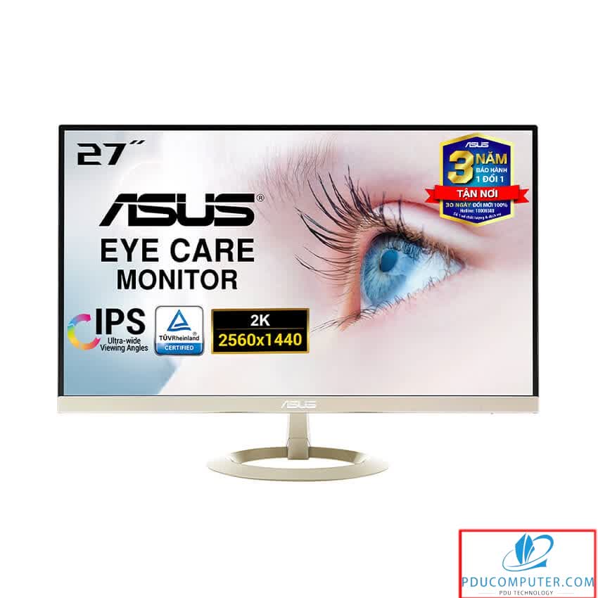 Màn hình Asus VZ27AQ (27 inch/2K/IPS/75Hz/5ms/400cd/m²/DP+HDMI+VGA)