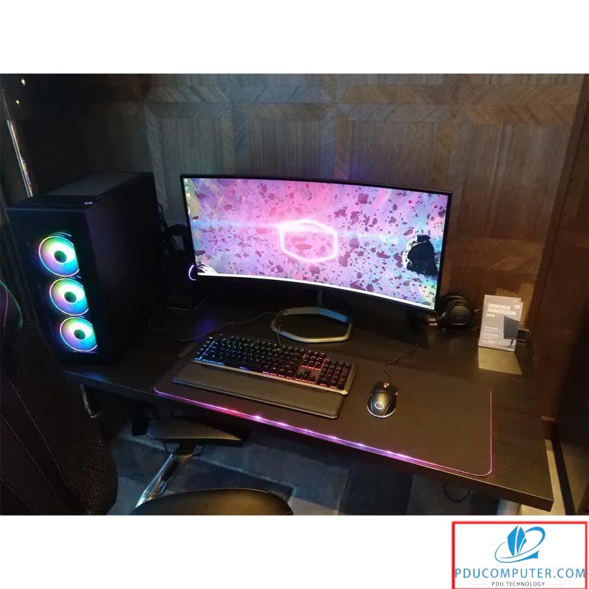 Màn hình Cooler Master GM34-CW (34 inch/2K/VA/144Hz/1ms/400 nits/HDMI+DP/Loa/GSync+FreeSync2)