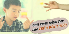 Giải toán bằng tay cho trẻ 3 đến 7 tuổi