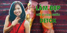 Làm đẹp siêu đơn giản tại nhà với 21 loại nước detox