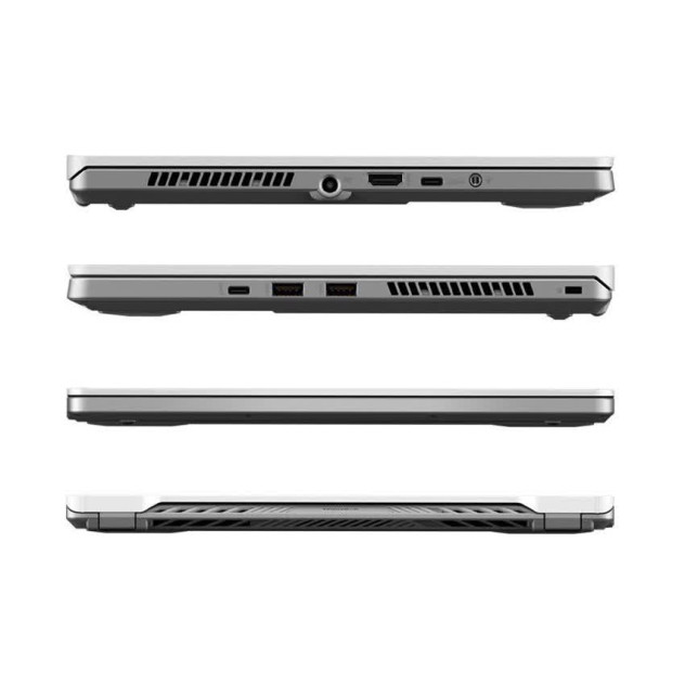 ngoài hình Laptop Asus Gaming ROG Zephyrus GA401II-HE152T (R7 4800HS/16GB RAM/512GB SSD/14 FHD 120Ghz/GTX 1650Ti 4GB/Win10/Túi/Trắng)