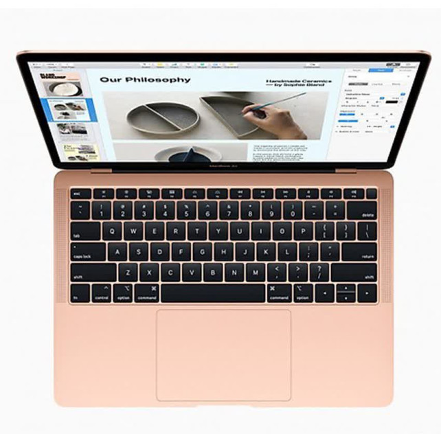 ngoài hình Apple Macbook Air 13 (MWTL2) (i3 1.1Ghz/8GB /256GB SSD/13.3 inch IPS/MacOS/Vàng) (2020)
