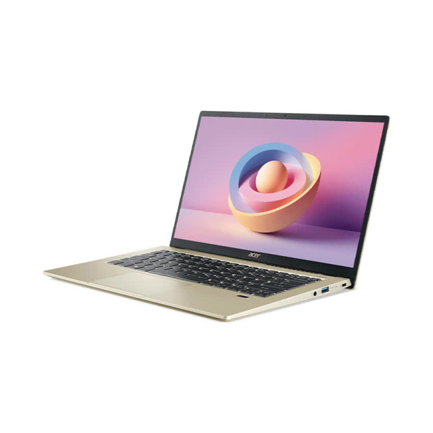 ngoài hình Laptop Acer Swift 3X SF314-510G-57MR (NX.A10SV.004) (i5-1135G7/8GB RAM/512GB SSD/14.0 FHD/Win10/Vàng) (2020)