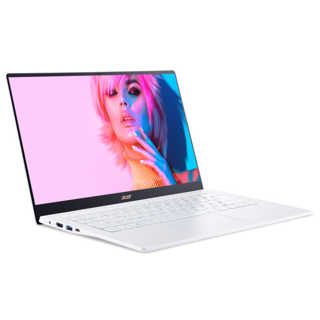 ngoài hình Laptop ACer Swift 5 SF514-54T-793C (NX.HLGSV.001) (i7 1065G7/8GB RAM/512GB SSD/14.0FHDT/Win10/Trắng)