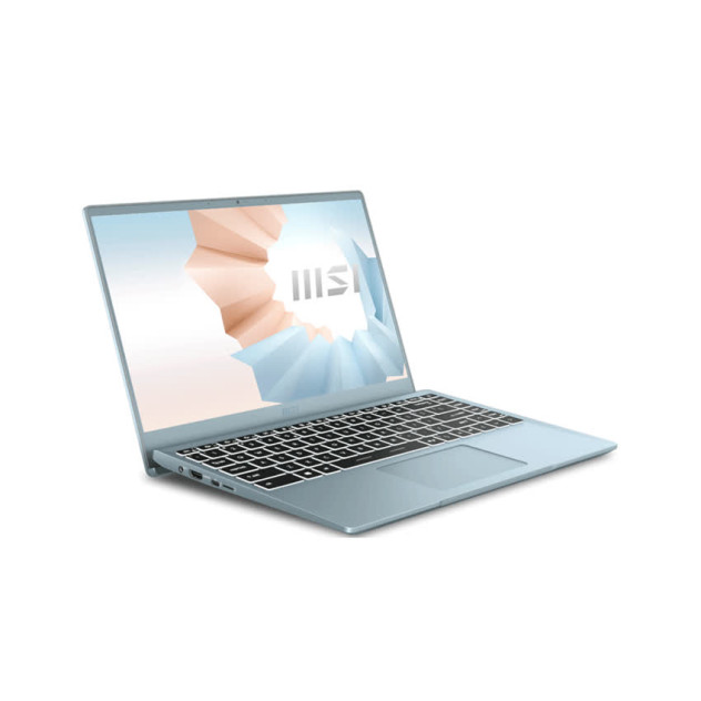 ngoài hình Laptop MSI Modern 14 B11MO (010VN) (i7 1165G7/8GB RAM/512GB SSD/14.0 inch FHD/ Win10/Xanh)